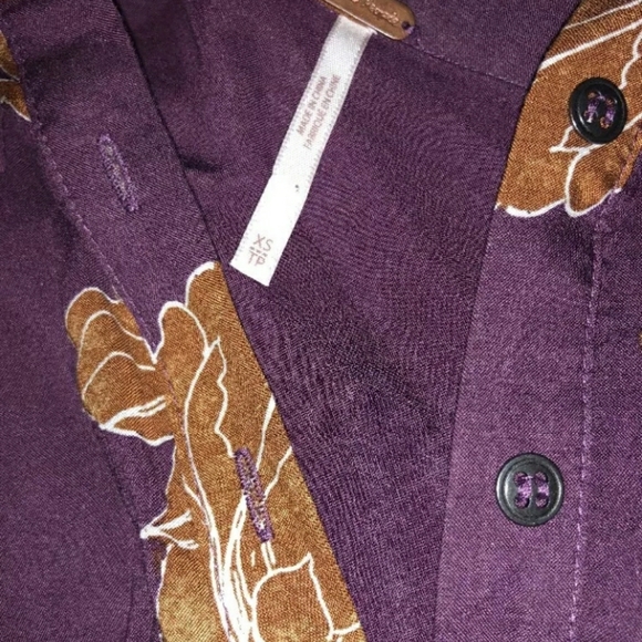 Free people plum floral tunic button dress - Picture 2 of 6